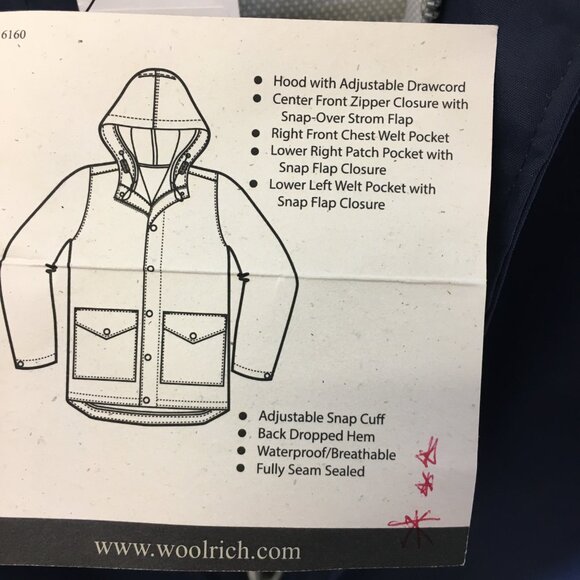 Woolrich Mens Rain Coat - Small - Pre-owned - 1JJQB8 - Picture 10 of 11